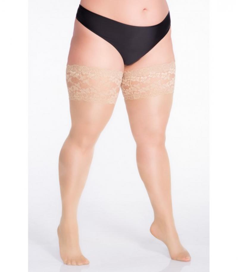 Женские чулки большого размера. Lida Plus Size fishnet hold ups. Лида XL.